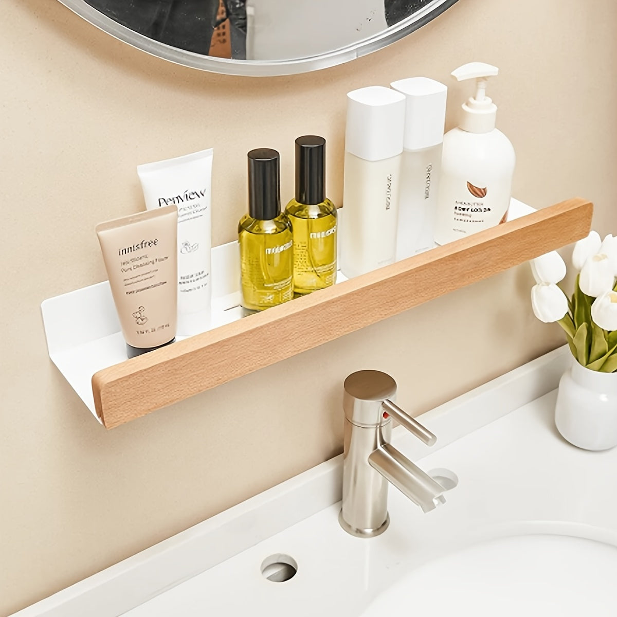 No-Drill Bathroom Wall Shelf for Shampoo and Cosmetics - view 7