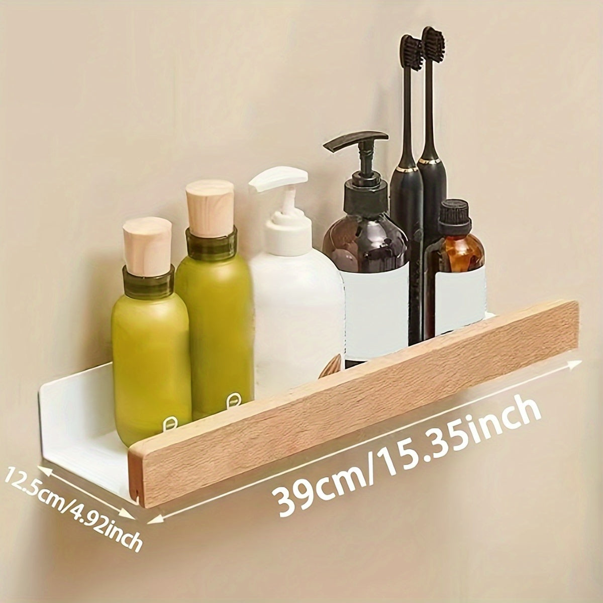 No-Drill Bathroom Wall Shelf for Shampoo and Cosmetics - view 8