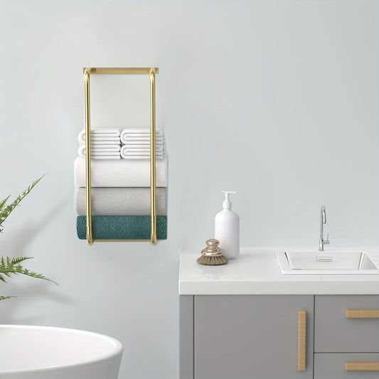 Brushed-Finish Towel Holder - Modern Bathroom Accessory - view 2