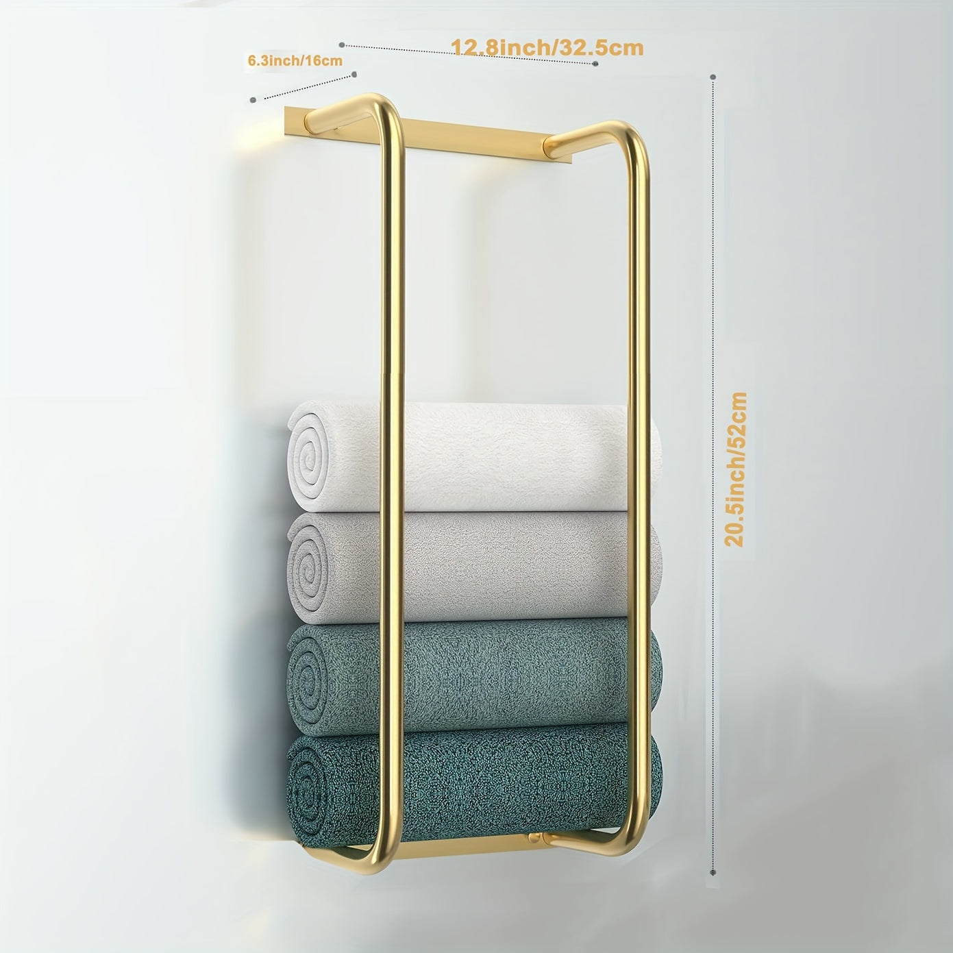 Brushed-Finish Towel Holder - Modern Bathroom Accessory - view 4
