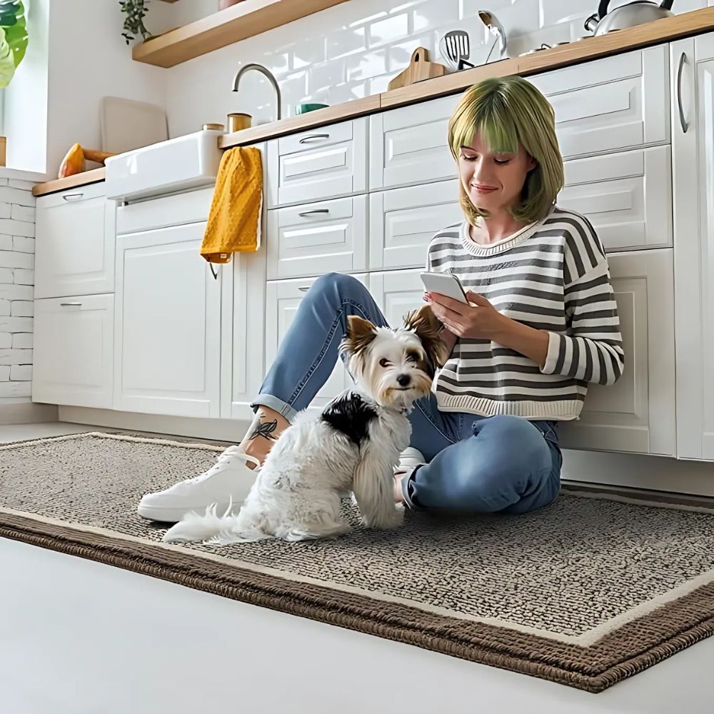 Textured Kitchen Mat with Non-Slip Backing for Home Use - view 4