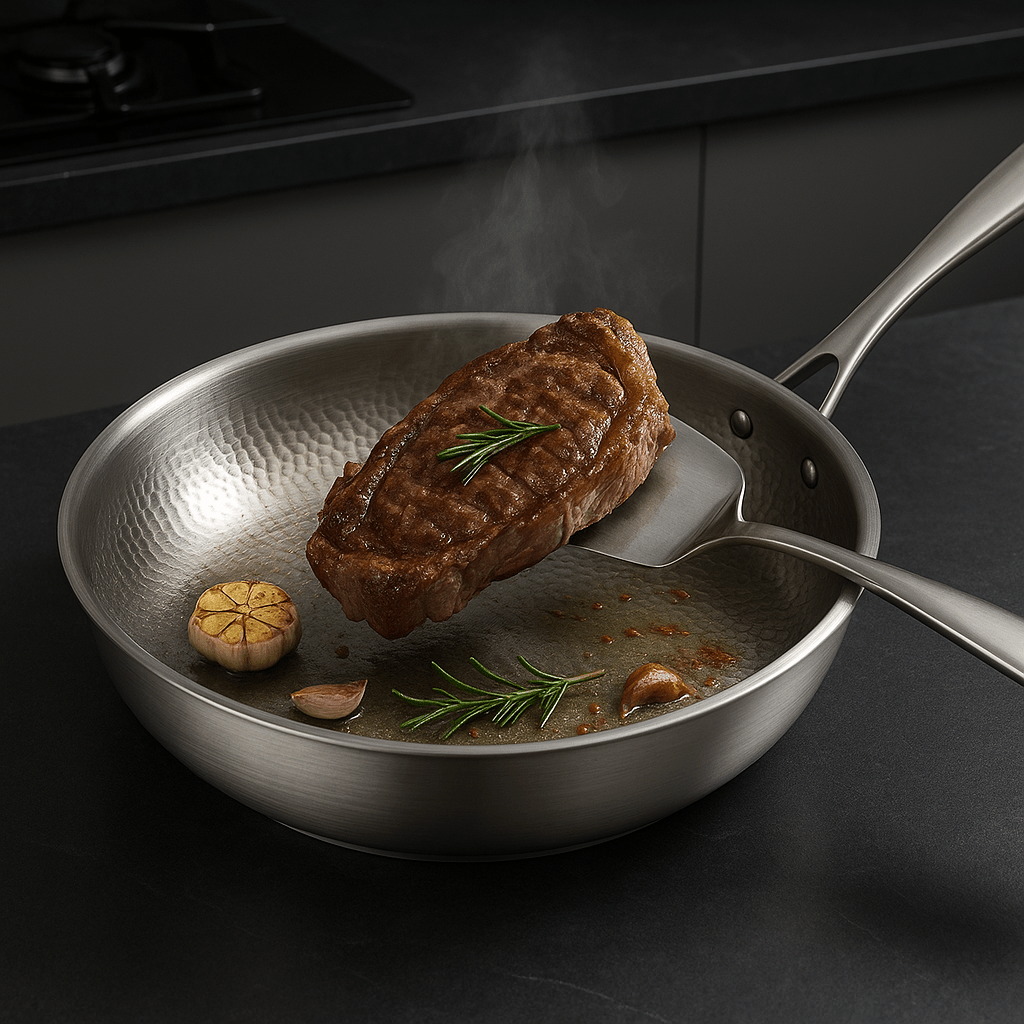 Hammered 28 cm Frying Pan - Induction, Gas, and Oven Safe - view 6