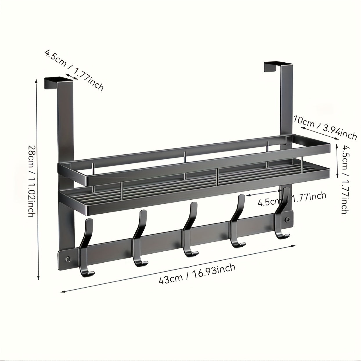 Over-Door Storage Rack – No-Drill Design for Bedroom or Bathroom - view 10