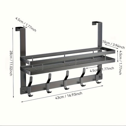 Over-Door Storage Rack – No-Drill Design for Bedroom or Bathroom - view 10