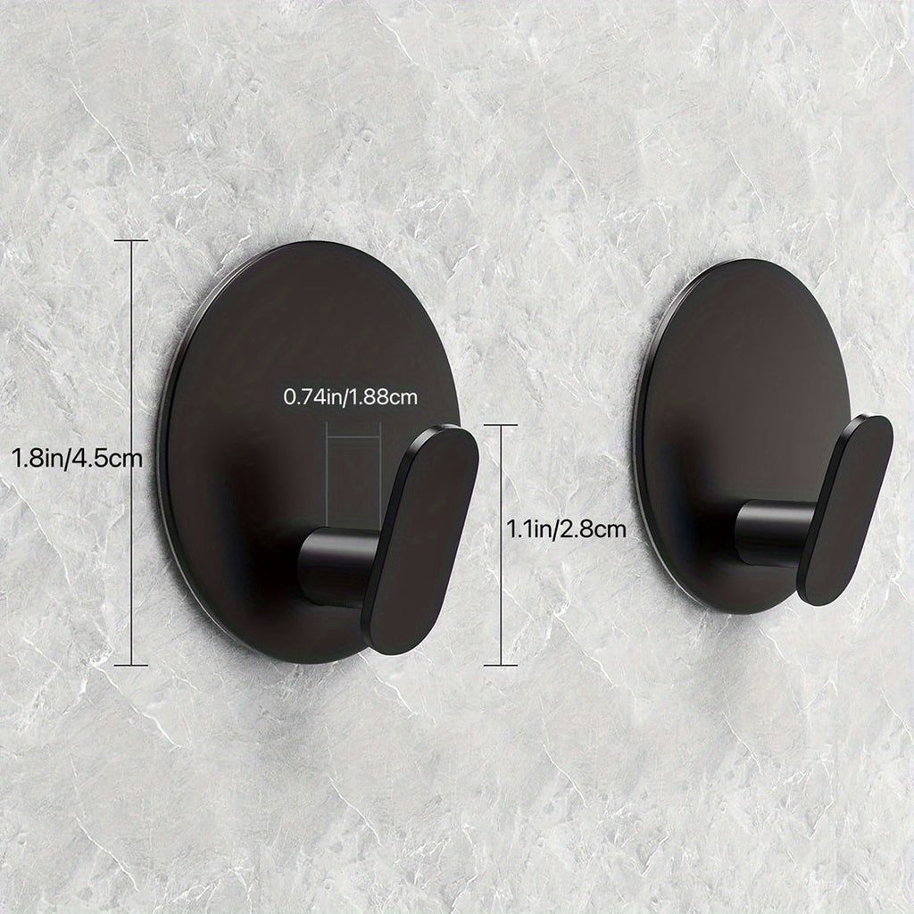 Self-Adhesive Black Towel Holder - Modern Bathroom & Kitchen Decor – view 4