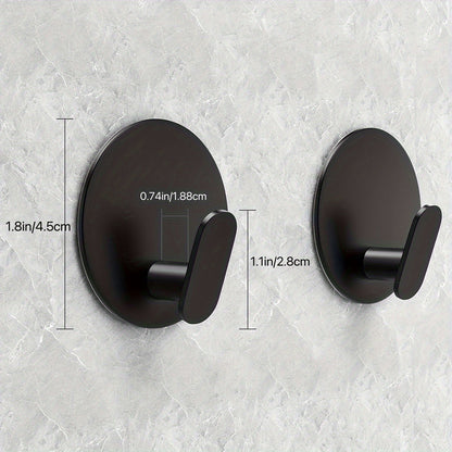 Self-Adhesive Black Wall Hooks - Bathroom and Kitchen Organizer - view 4