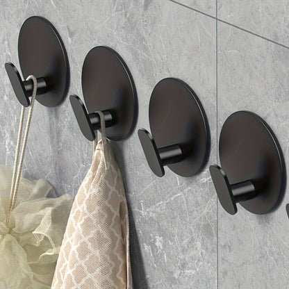 Self-Adhesive Black Wall Hooks - Bathroom and Kitchen Organizer - view 6