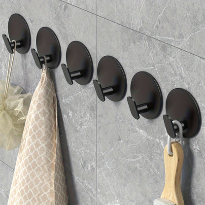 Self-Adhesive Black Wall Hooks - Bathroom and Kitchen Organizer - view 5