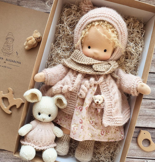 Handmade Waldorf Doll for Creative Play, Ages 3+ - view 11