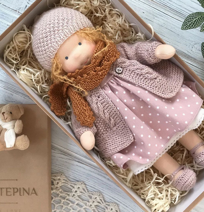 Handmade Waldorf Doll for Creative Play, Ages 3+ - view 12