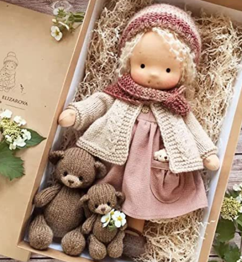 Handmade Waldorf Doll for Creative Play, Ages 3+ - view 7