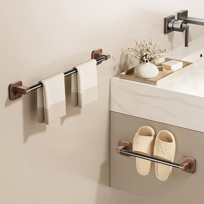 Towel Holder with Warm Brown Finish - Space-Saving Bathroom Decor - view 6