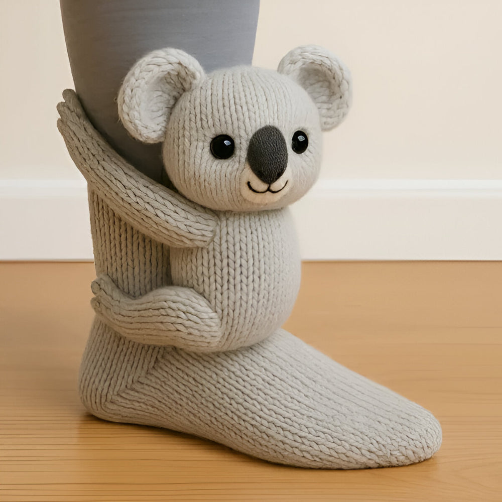 Pluche Sokker – 3D Dyredesign med Antiskrid Sål til Vinterhjemmekomfort – view 10