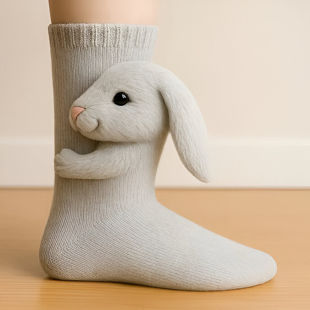Pluche Sokker – 3D Dyredesign med Antiskrid Sål til Vinterhjemmekomfort – view 6