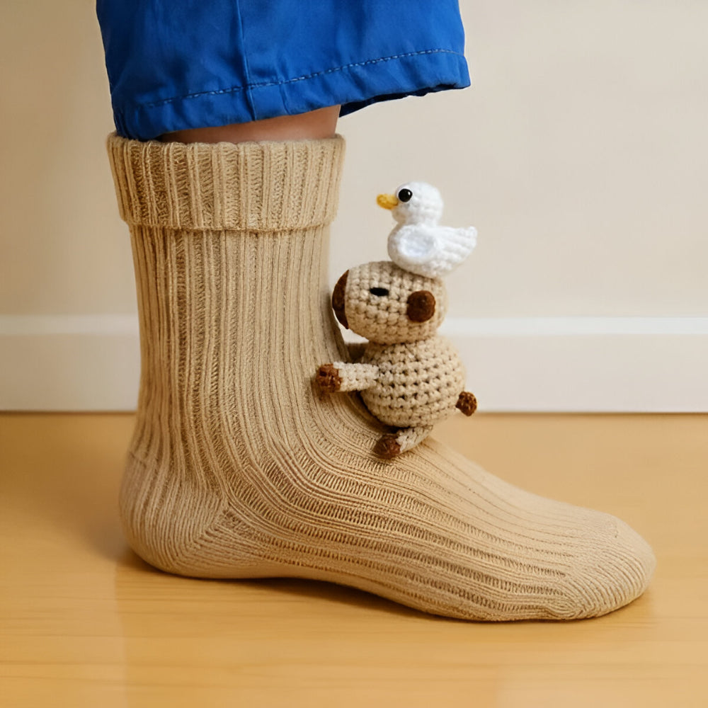 Pluche Sokker – 3D Dyredesign med Antiskrid Sål til Vinterhjemmekomfort – view 8