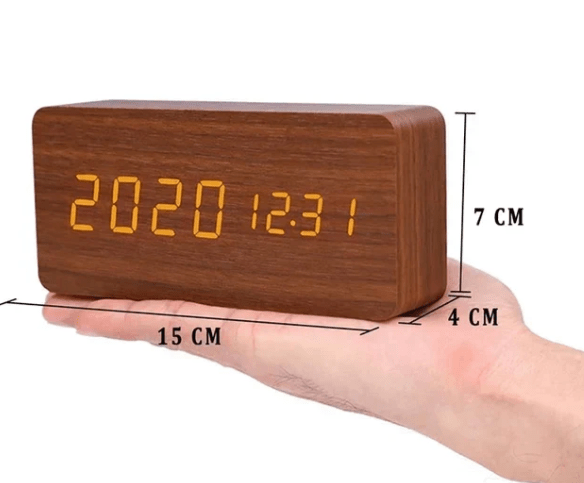 Minimalist LED Clock with Tap Activation for Desk or Nightstand - view 16