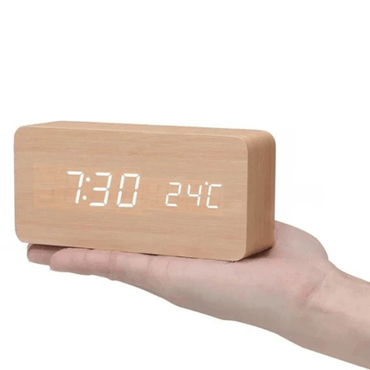 Minimalist LED Clock with Tap Activation for Desk or Nightstand - view 19