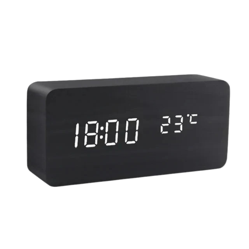 Minimalist LED Clock with Tap Activation for Desk or Nightstand - view 12