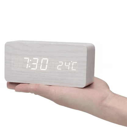 Minimalist LED Clock with Tap Activation for Desk or Nightstand - view 17
