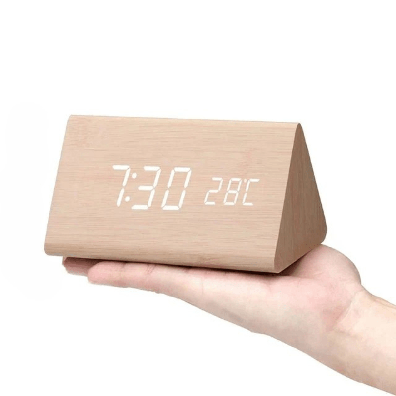 Minimalist LED Clock with Tap Activation for Desk or Nightstand - view 9