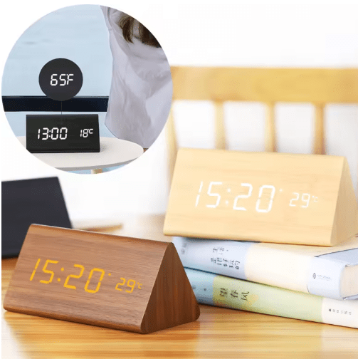 Minimalist LED Clock with Tap Activation for Desk or Nightstand - view 22