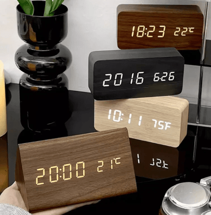 Minimalist LED Clock with Tap Activation for Desk or Nightstand - view 21