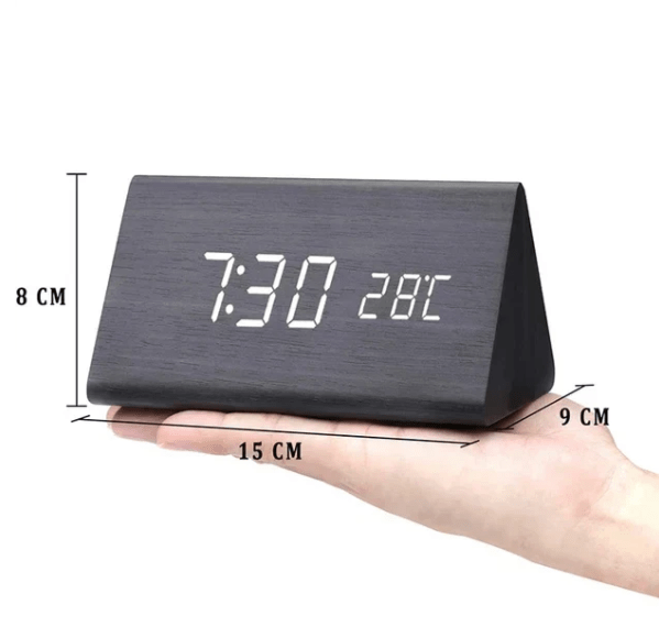 Minimalist LED Clock with Tap Activation for Desk or Nightstand - view 5
