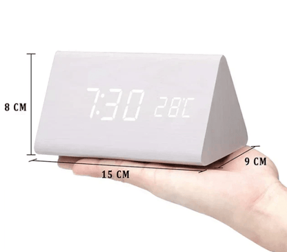 Minimalist LED Clock with Tap Activation for Desk or Nightstand - view 8