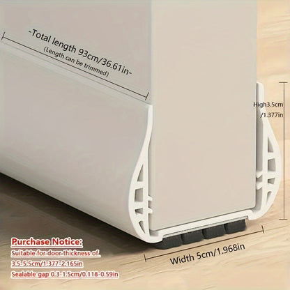 Adjustable Gray Door Draft Stopper for Insulation and Noise Reduction - view 4