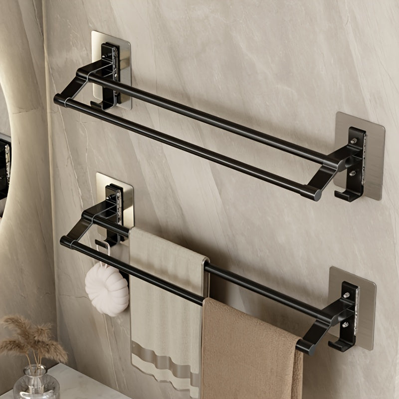 Double-Rod Towel Holder - Modern Bathroom Decor