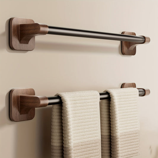 Towel Holder with Warm Brown Finish - Space-Saving Bathroom Decor