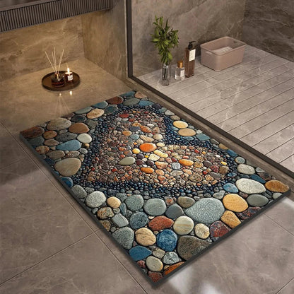 Fast-Drying Non-Slip Bath Mat - Modern Minimalist Design - view 3