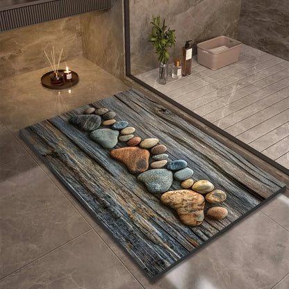 Fast-Drying Non-Slip Bath Mat - Modern Minimalist Design - view 12