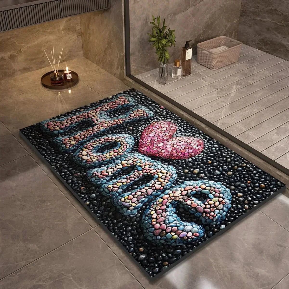 Fast-Drying Non-Slip Bath Mat - Modern Minimalist Design - view 18