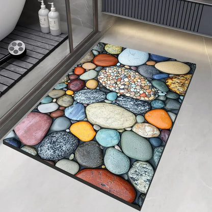 Fast-Drying Non-Slip Bath Mat - Modern Minimalist Design - view 2