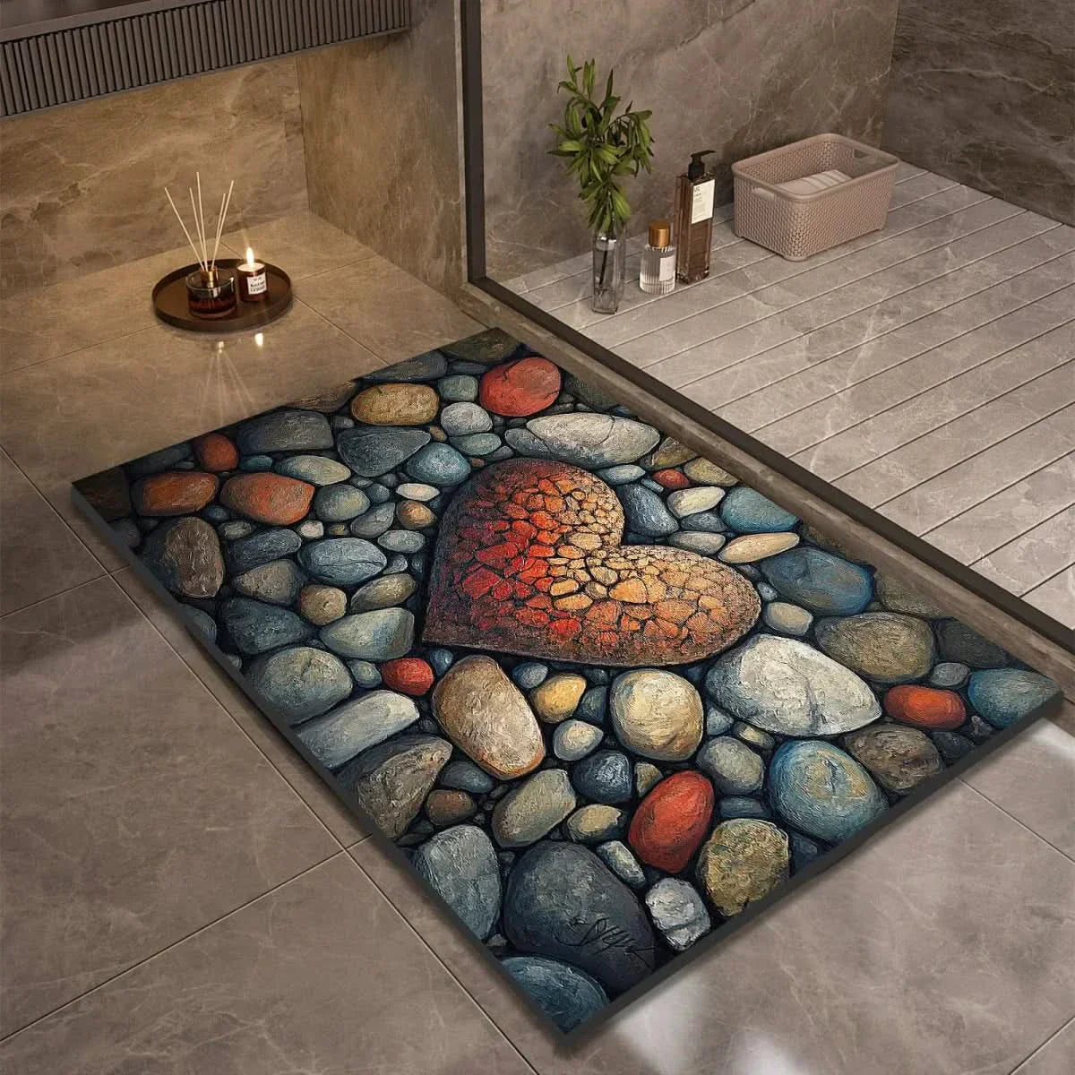 Fast-Drying Non-Slip Bath Mat - Modern Minimalist Design - view 15