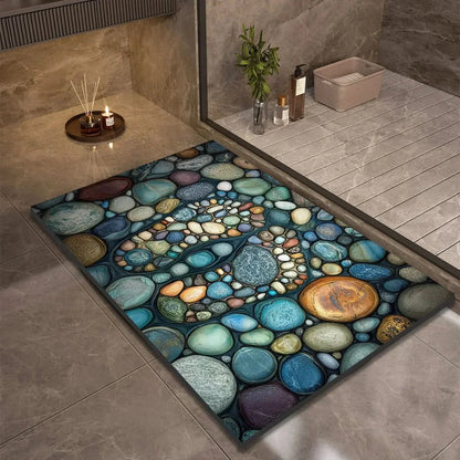 Fast-Drying Non-Slip Bath Mat - Modern Minimalist Design - view 5