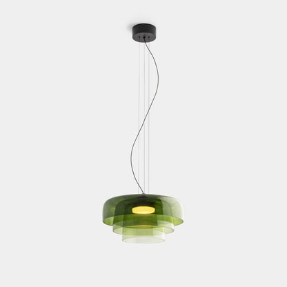 Layered Pendant Light – Modern Design in Orange, Green, Gray - view 19