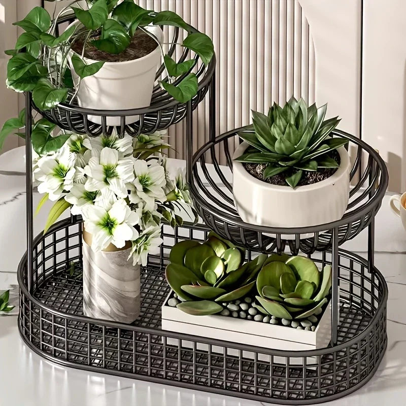 3-Tier Gold Fruit Stand for Kitchen or Dining Table - view 3