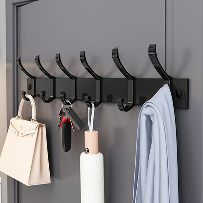Black Wall-Mounted Clothes Rack – Minimalist Design for Any Room
