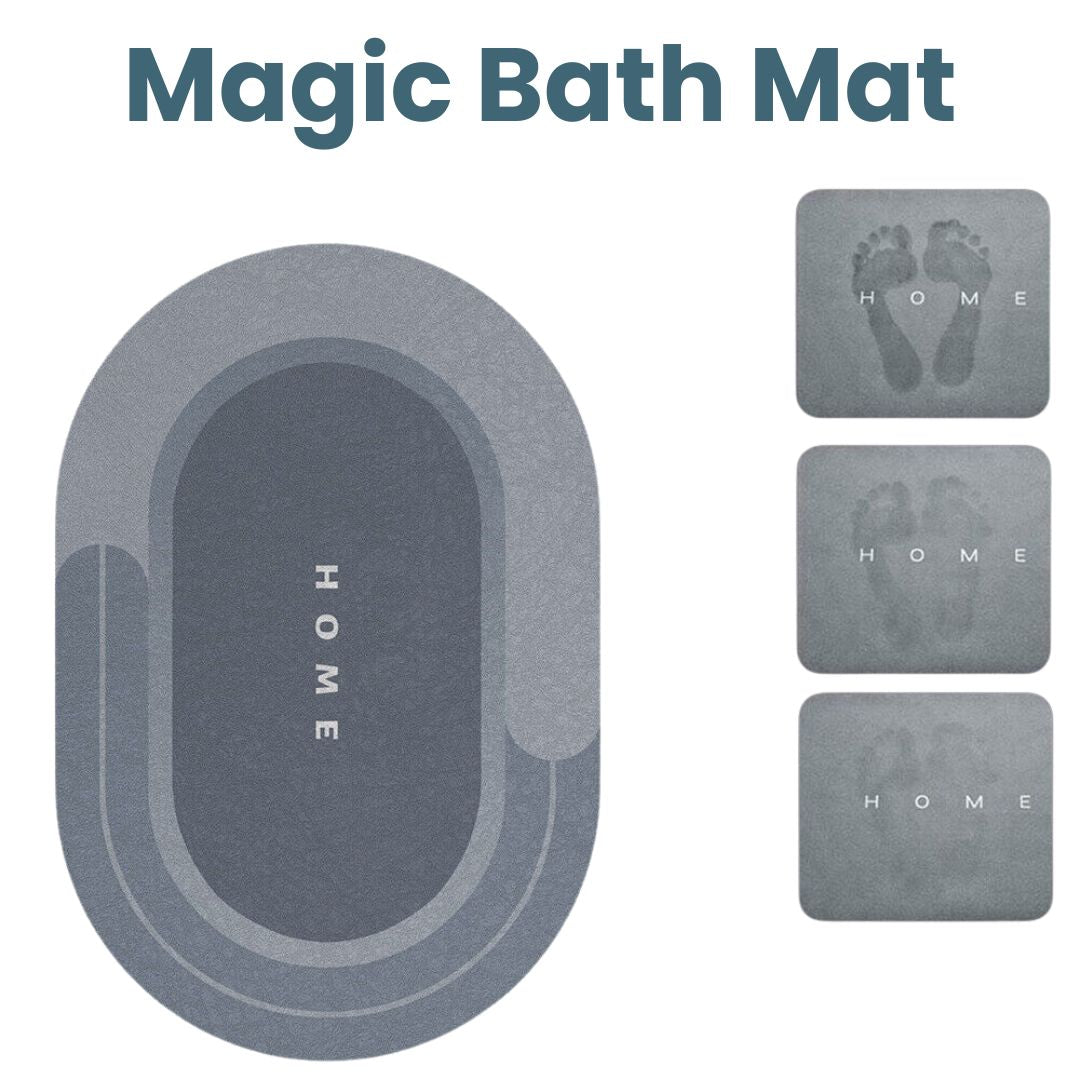 Super Absorbent Gray Bath Mat - Non-Slip for Bathroom or Shower - view 4