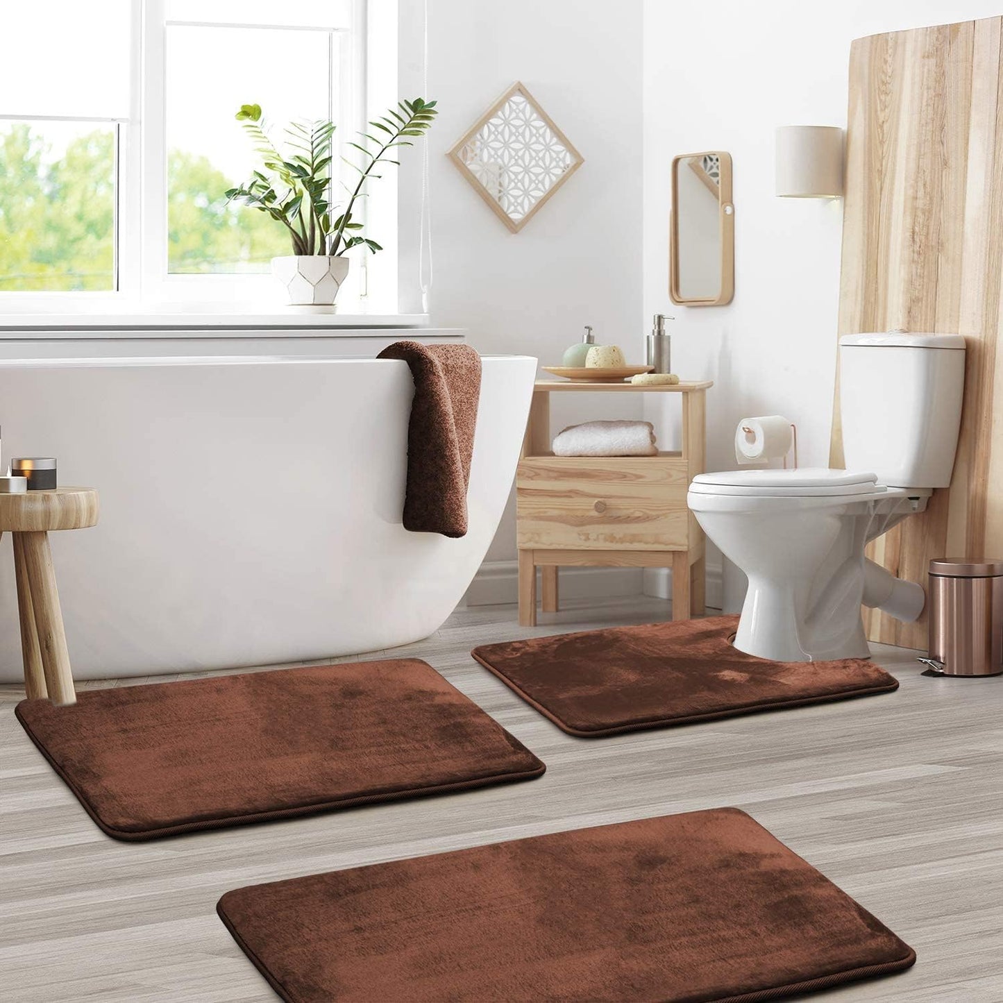 Soft Cushioned Bath Mat Set - Non-Slip Comfort for the Bathroom - view 3
