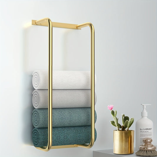 Brushed-Finish Towel Holder - Modern Bathroom Accessory