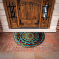 Mandala Door Mat – Polyester, Detailed Design for Entrance or Hallway with Non-Slip Bottom – view 3