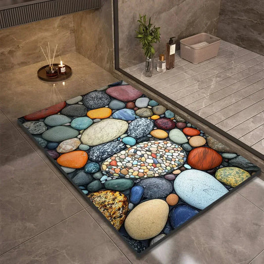Fast-Drying Non-Slip Bath Mat - Modern Minimalist Design