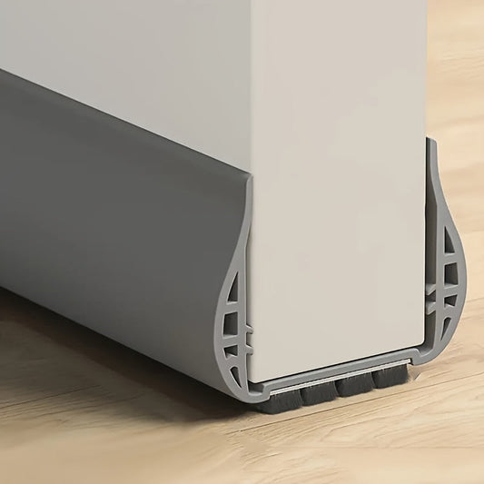 Adjustable Gray Door Draft Stopper for Insulation and Noise Reduction