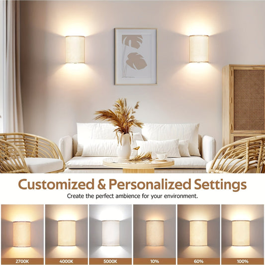 Dimmable Wall Lamp with Remote Control – 2-Pack - view 2