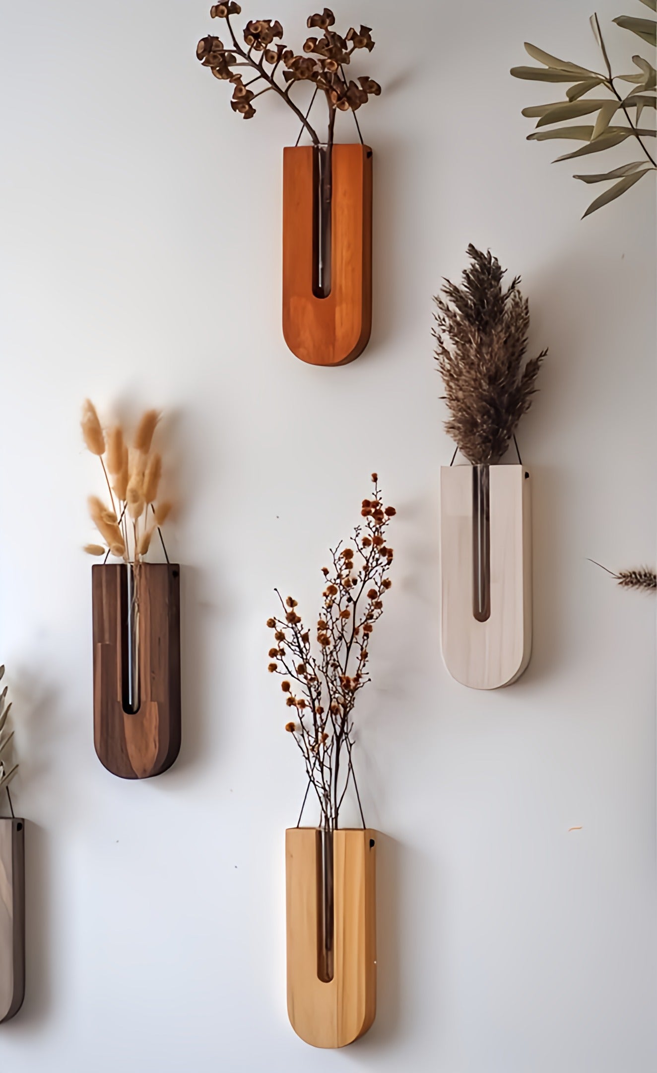 Rustic Wood Plant Holders Set – 7-Piece for Modern or Boho Decor – view 4