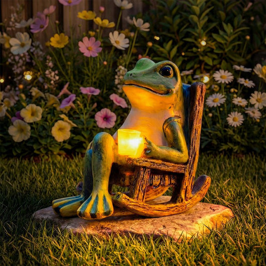 Solar Frog Garden Light - Decorative Outdoor Figure