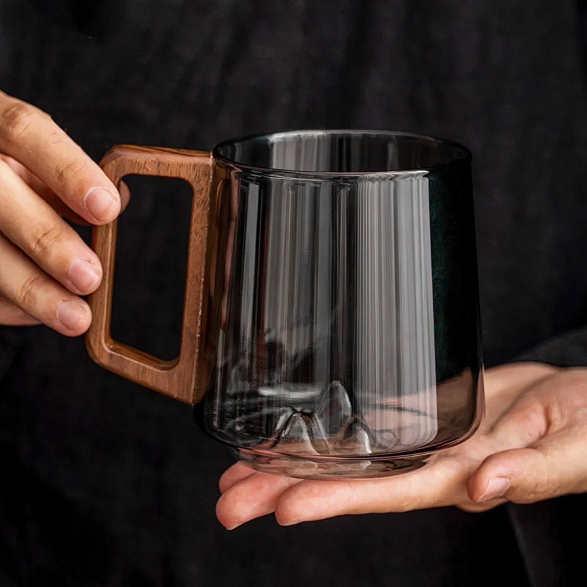 Tinted Coffee Cup with Contrast Handle for Coffee or Tea
